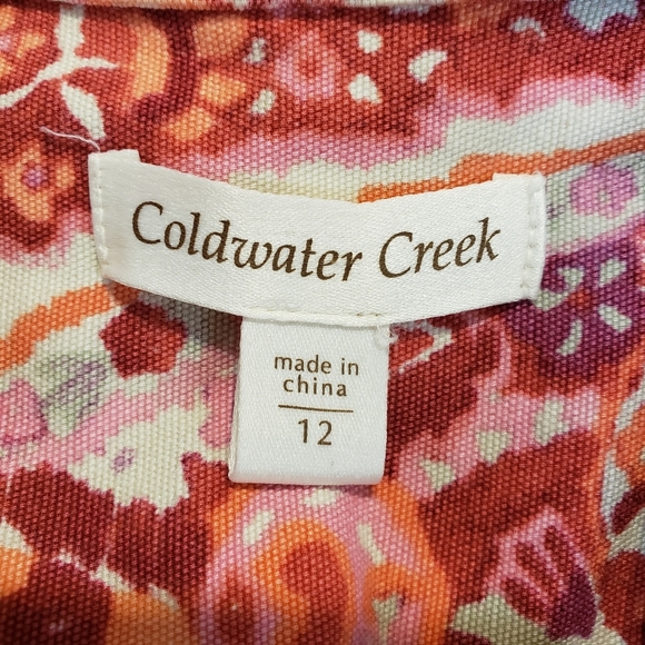 Coldwater Size 12 Paisley Button-Up Women's Top - Picture 6 of 8